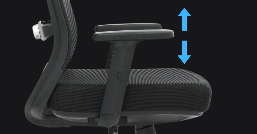 Podłokietniki 2D z nakładkami TPU Ergonaut NEST Czarny